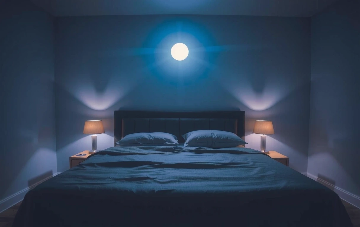 Pokojná spálňa pripravená na nočnú obnovu